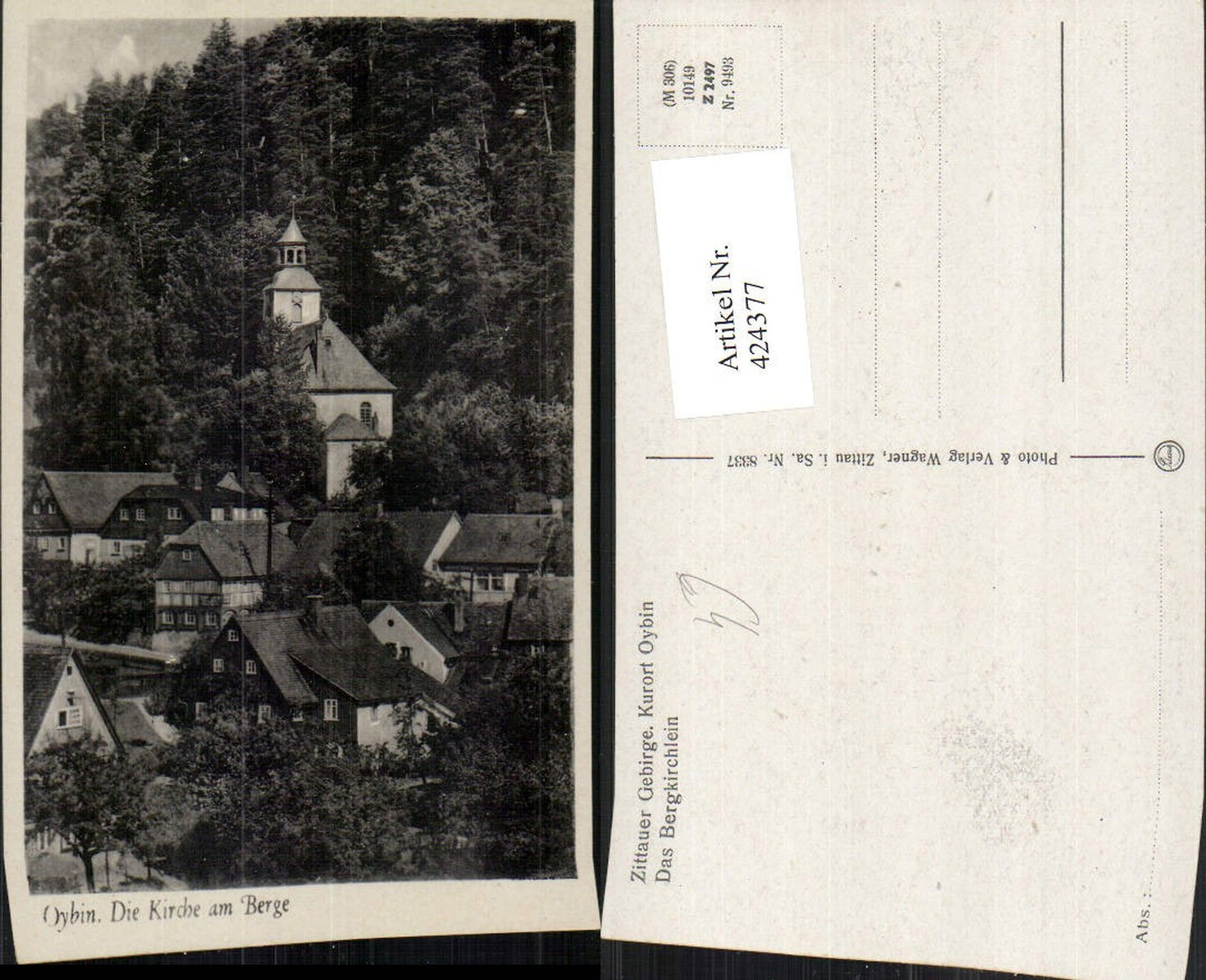 424377,Oybin Teilansicht m. Bergkirche Kirche