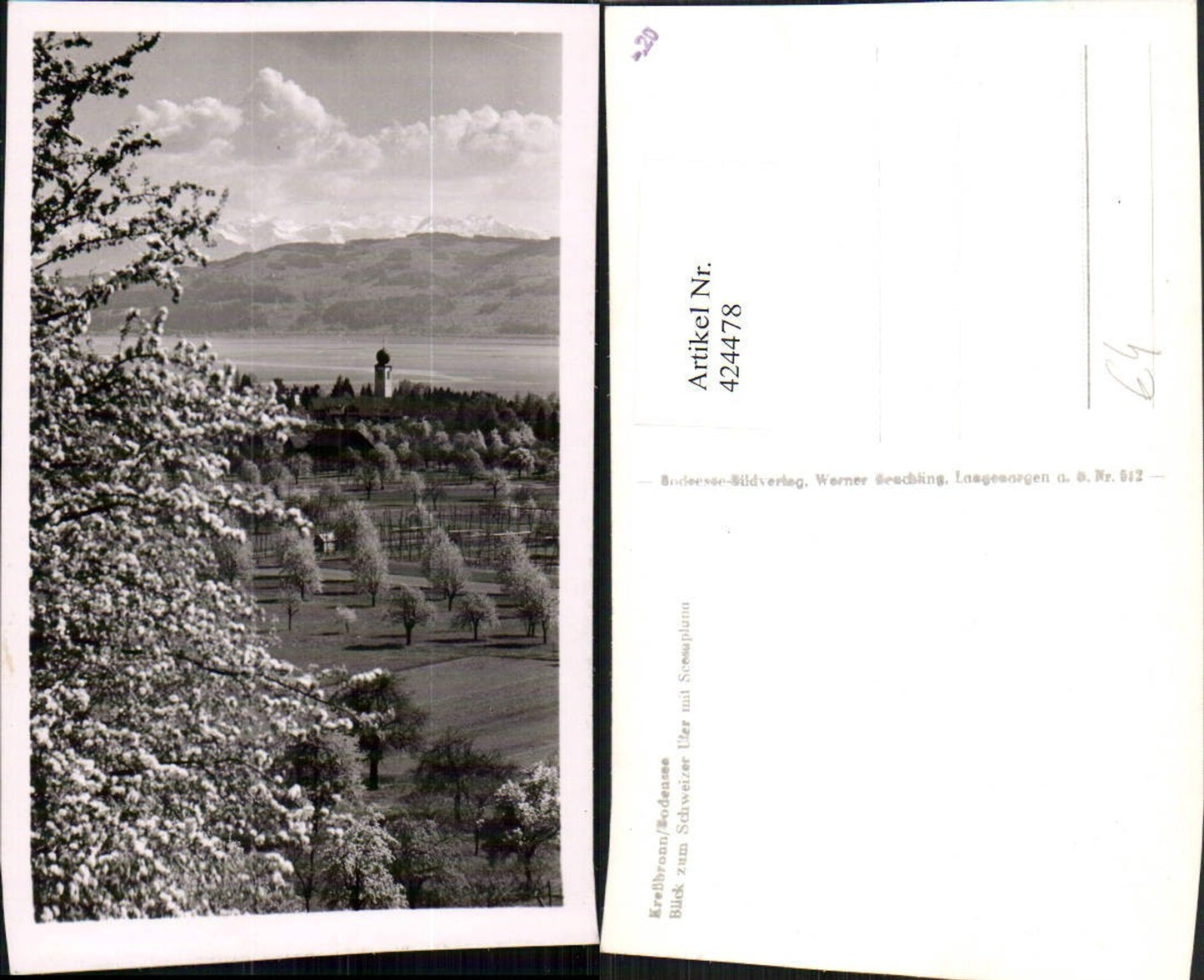 424478,Kreßbronn am Bodensee Blick zum Schweizer Ufer m. Scesaplana