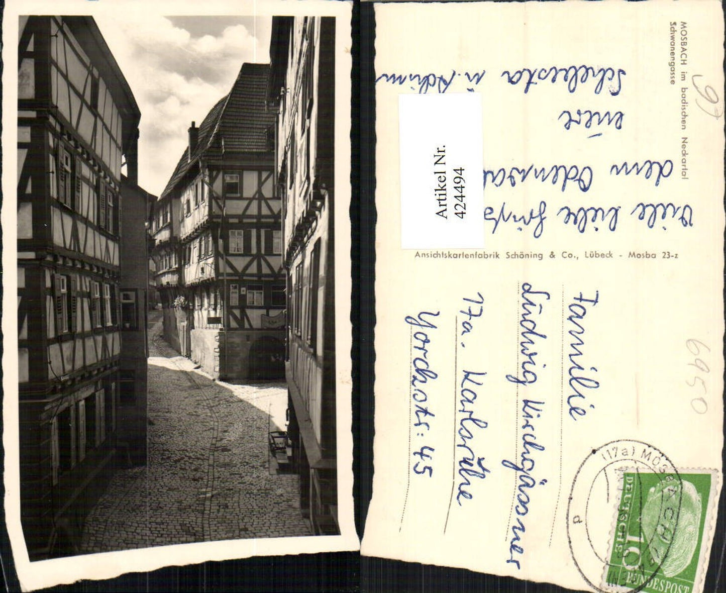 424494,Mosbach im Neckartal Schwanengasse Gasse