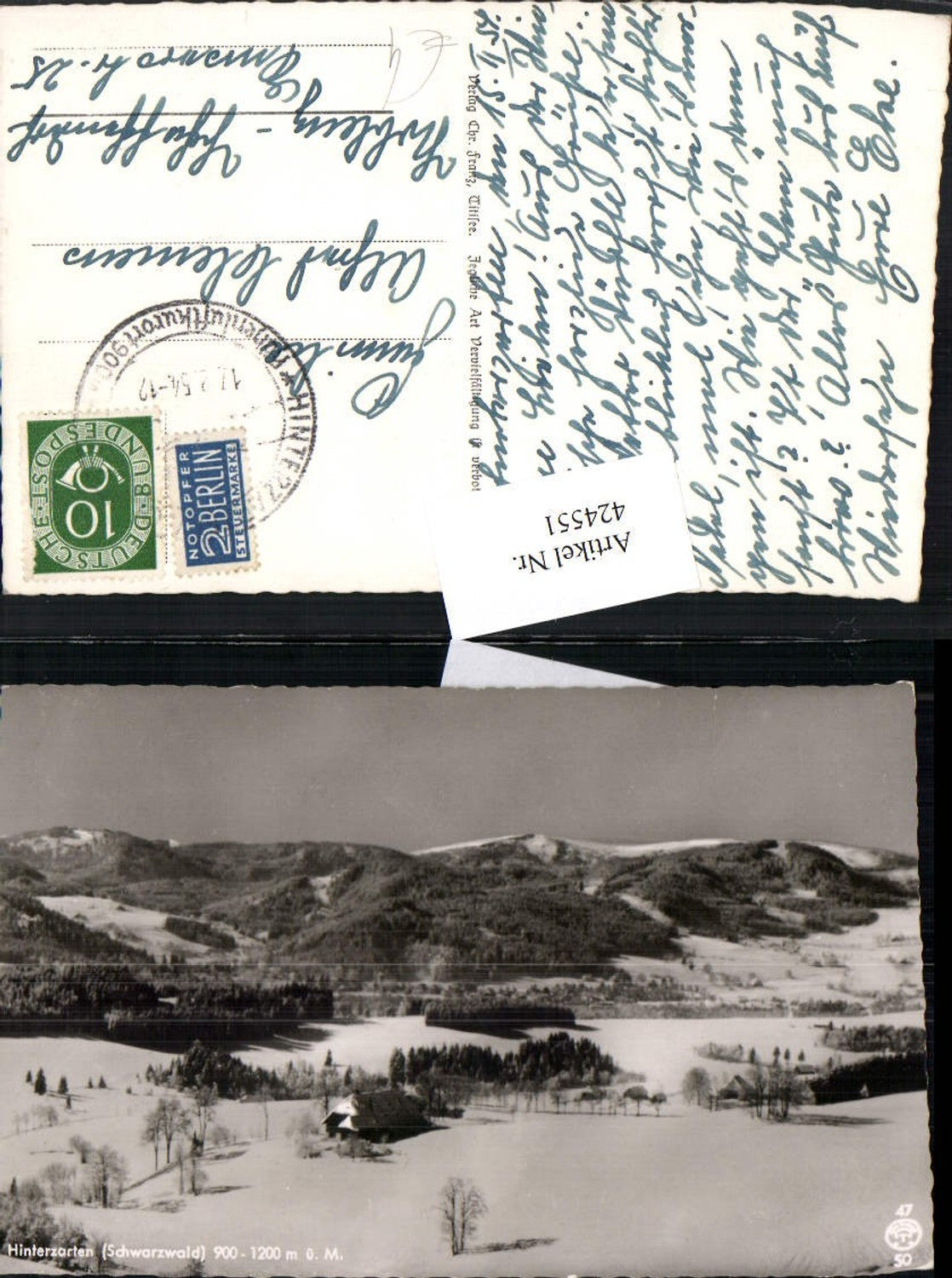 424551,Hinterzarten im Schwarzwald Winterlandschaft