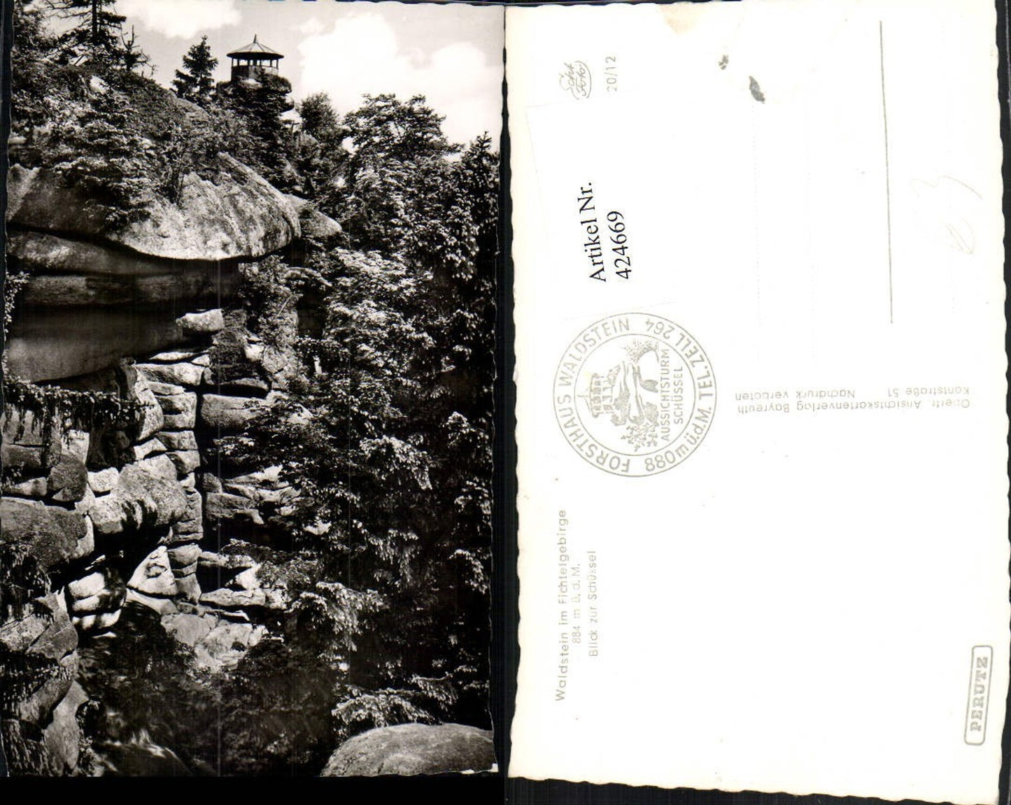 424669,Waldstein im Fichtelgebirge b. Zell Blick zur Schüssel