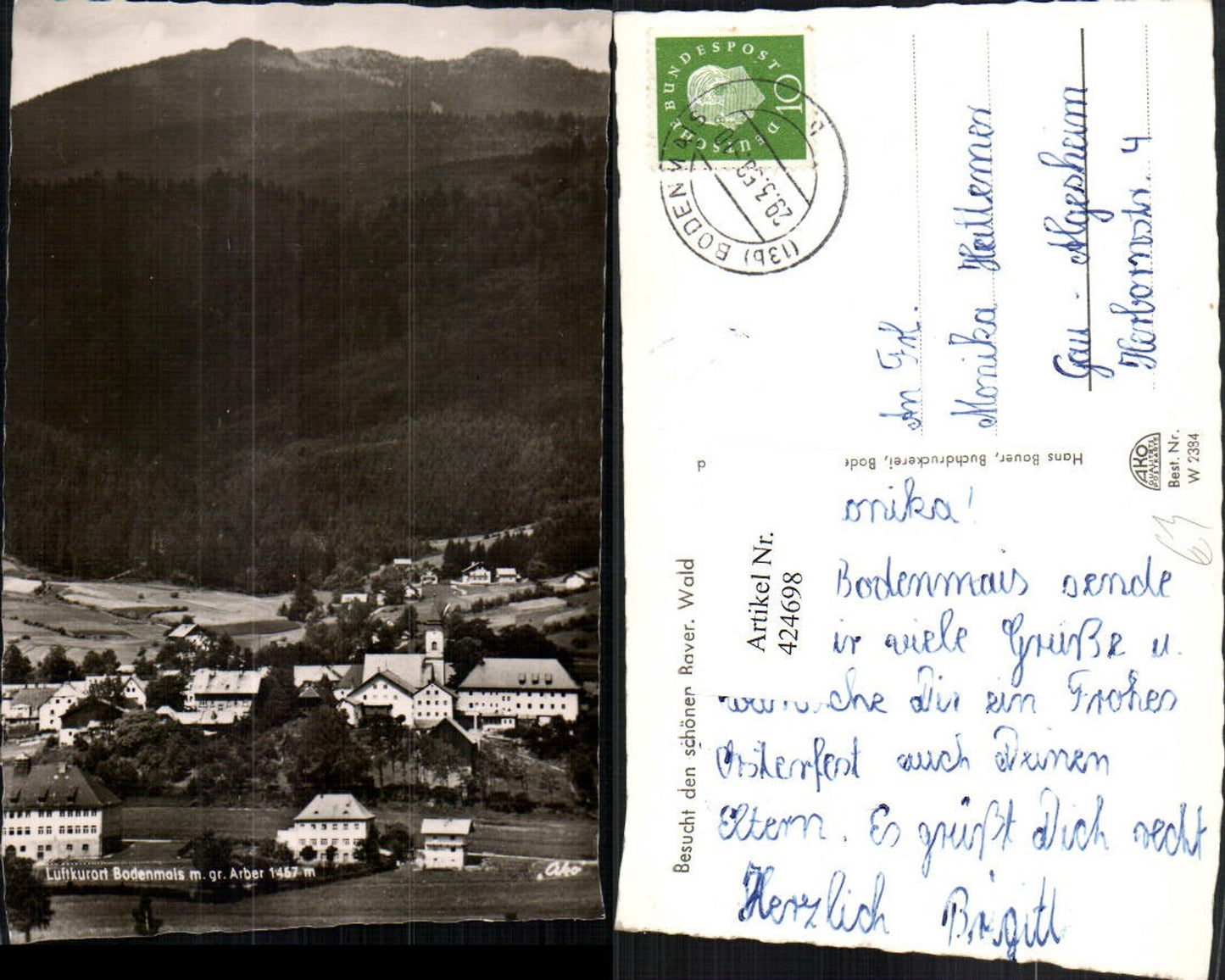 424698,Bodenmais Totale m. Großen Arber