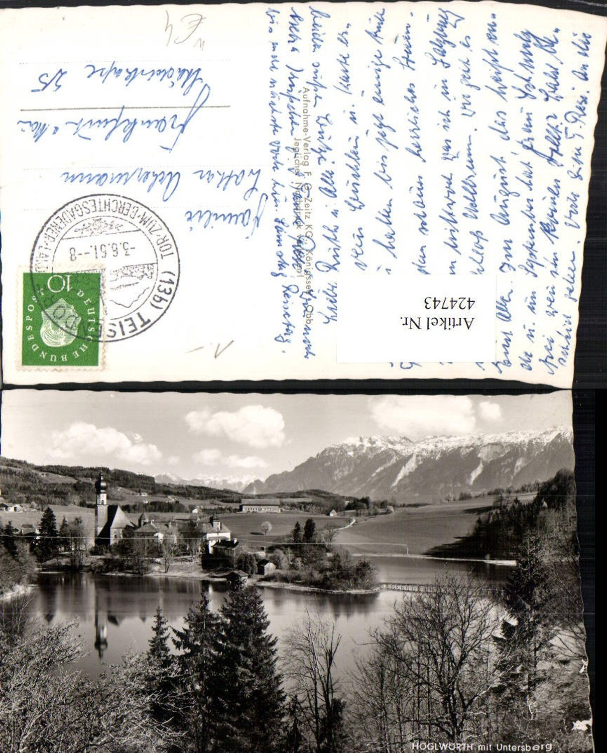 424743, Höglwörth near Anger Monastery with Untersberg mountain scenery
