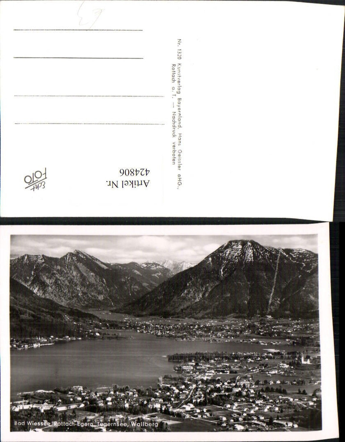 424806,Bad Wiessee Rottach-Egern Tegernsee Totale Bergkulisse