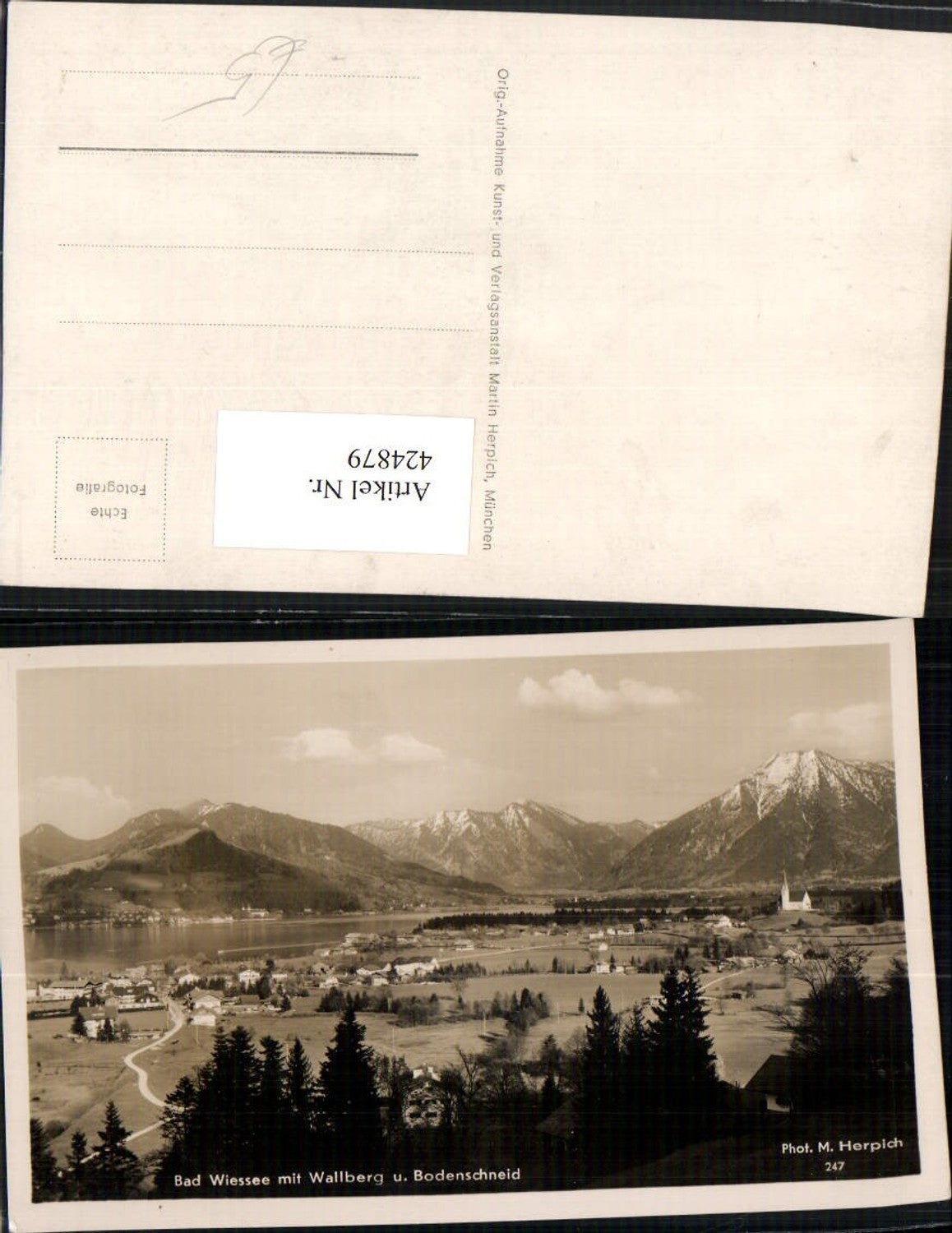 424879,Bad Wiessee Totale m. Wallberg u. Bodenschneid Bergkulisse