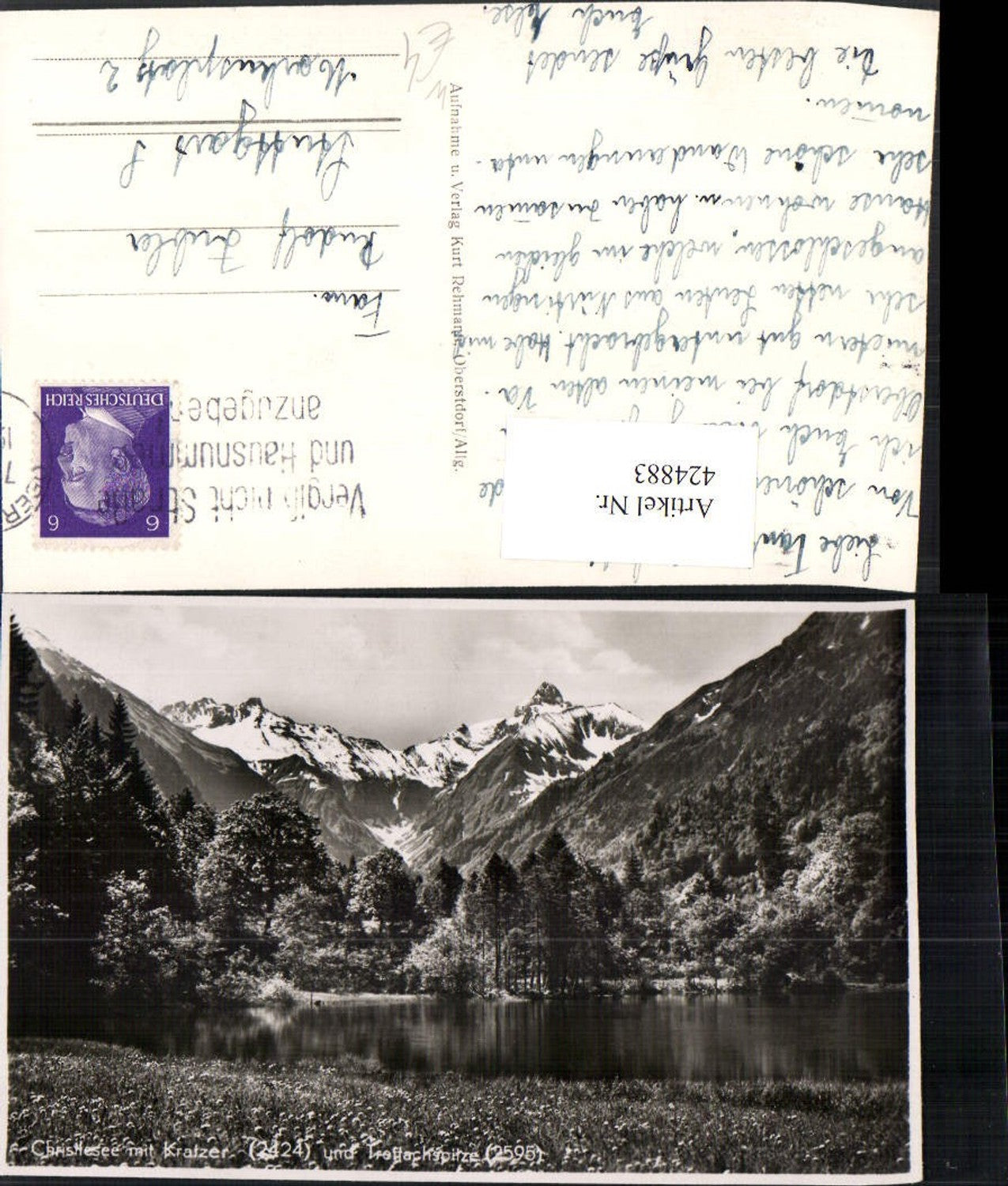 424883,Christlessee See b. Oberstdorf m. Kratzer Bergkulisse