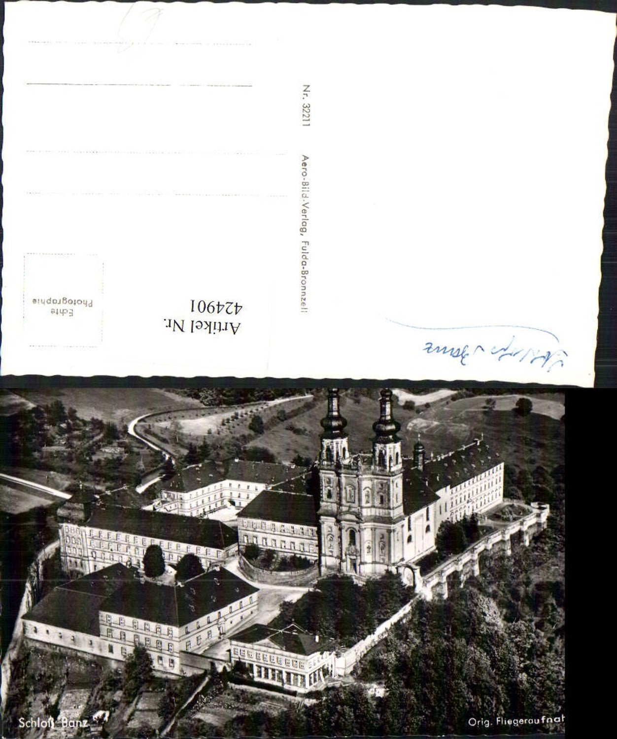 424901,Schloss Kloster Banz b. Bad Staffelstein Fliegeraufnahme