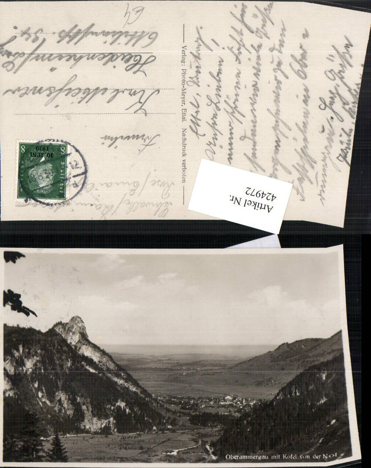 424972,Oberammergau Totale m. Kofel von der Not