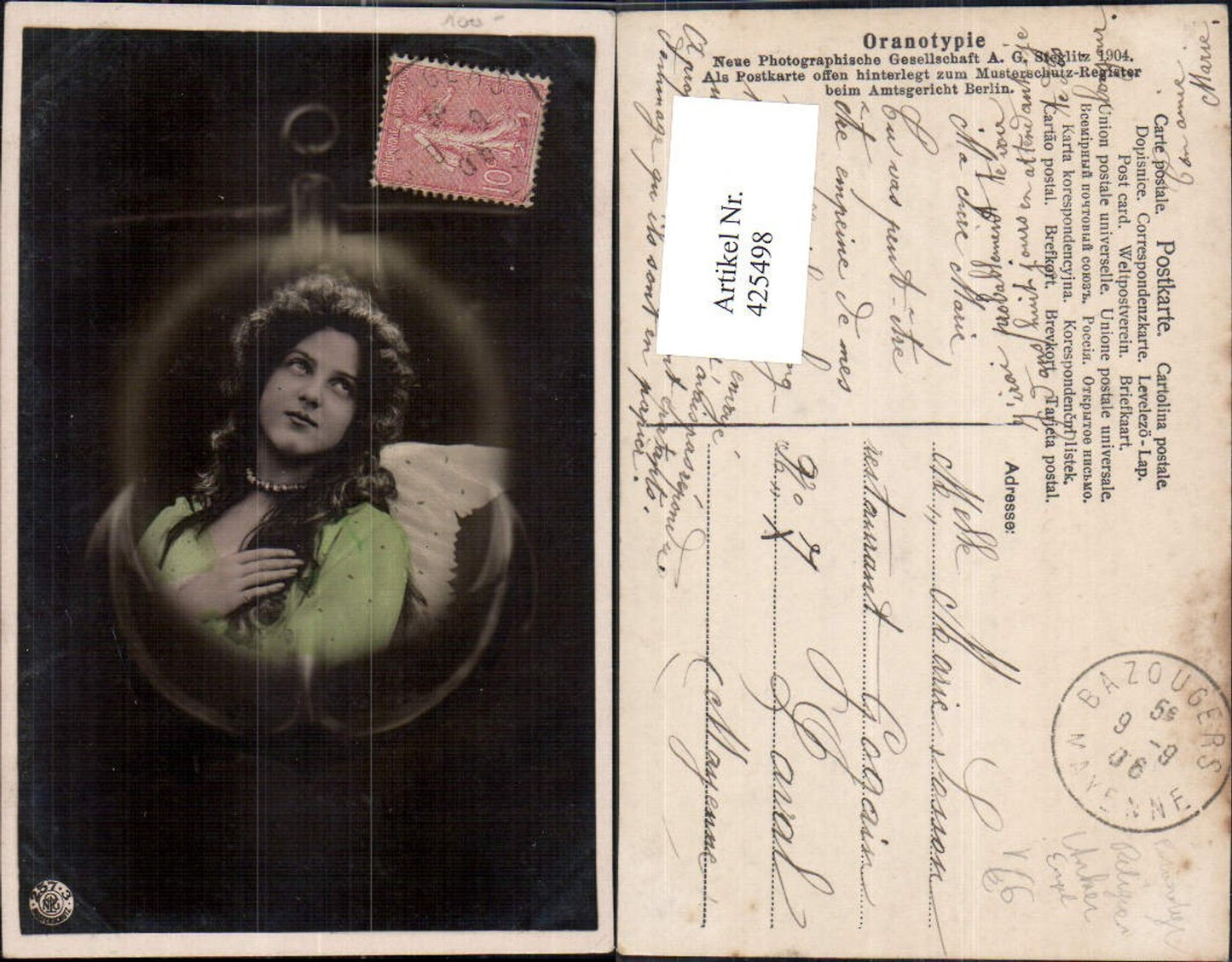 425498,Fotomontage Frau Engel Anker Religion pub NPG 257/3