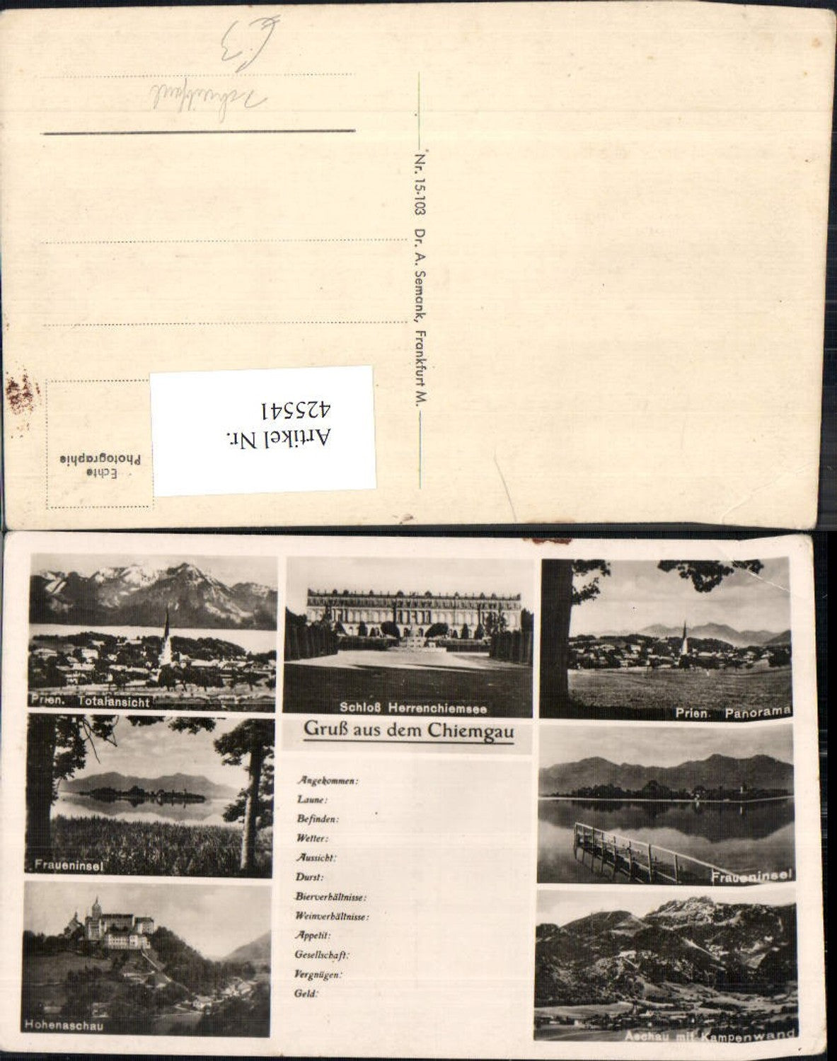 Alte Ansichtskarte – Old Postcard