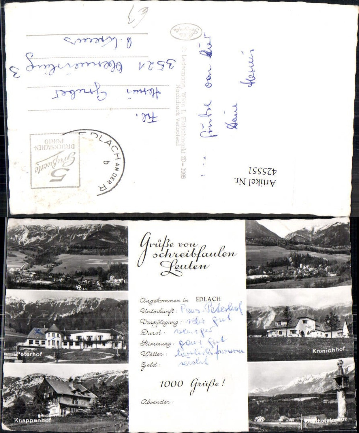 Alte Ansichtskarte – Old Postcard