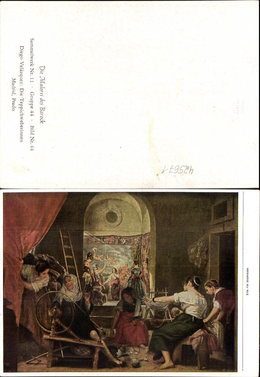 425571,Künstler Ak Diego Velazquez Die Teppichweberinnen Spinnrad Barock