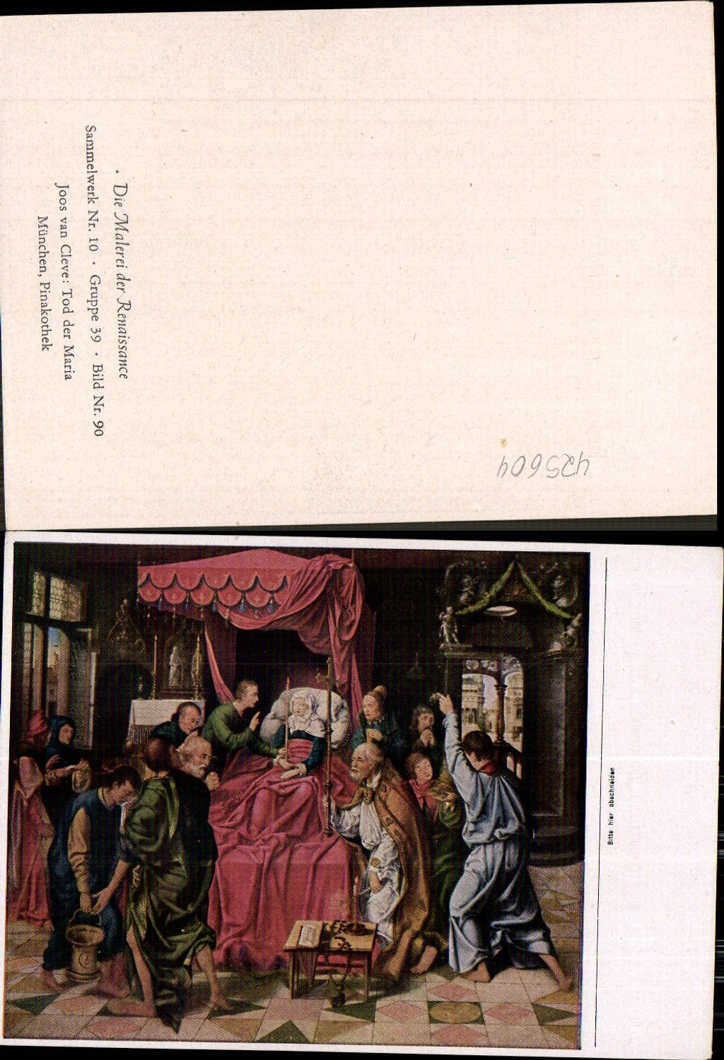425604,Künstler Ak Joos van Cleve Tod der Maria Religion Renaissance
