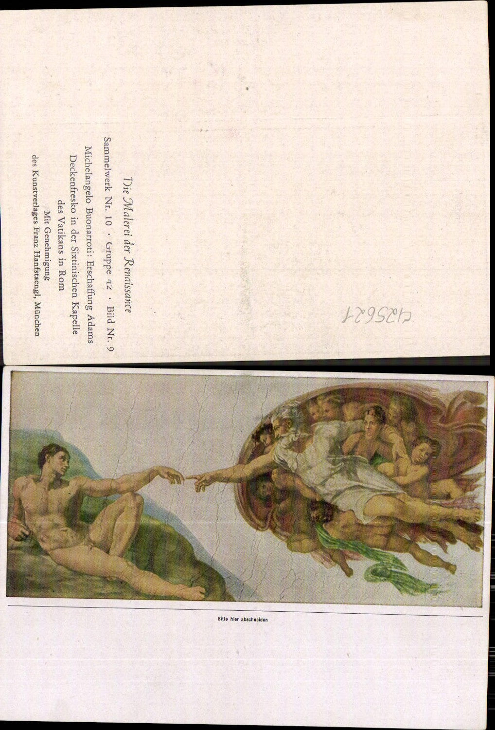 425621,Künstler Ak Michelangelo Buonarroti Erschaffung Adams Renaissance