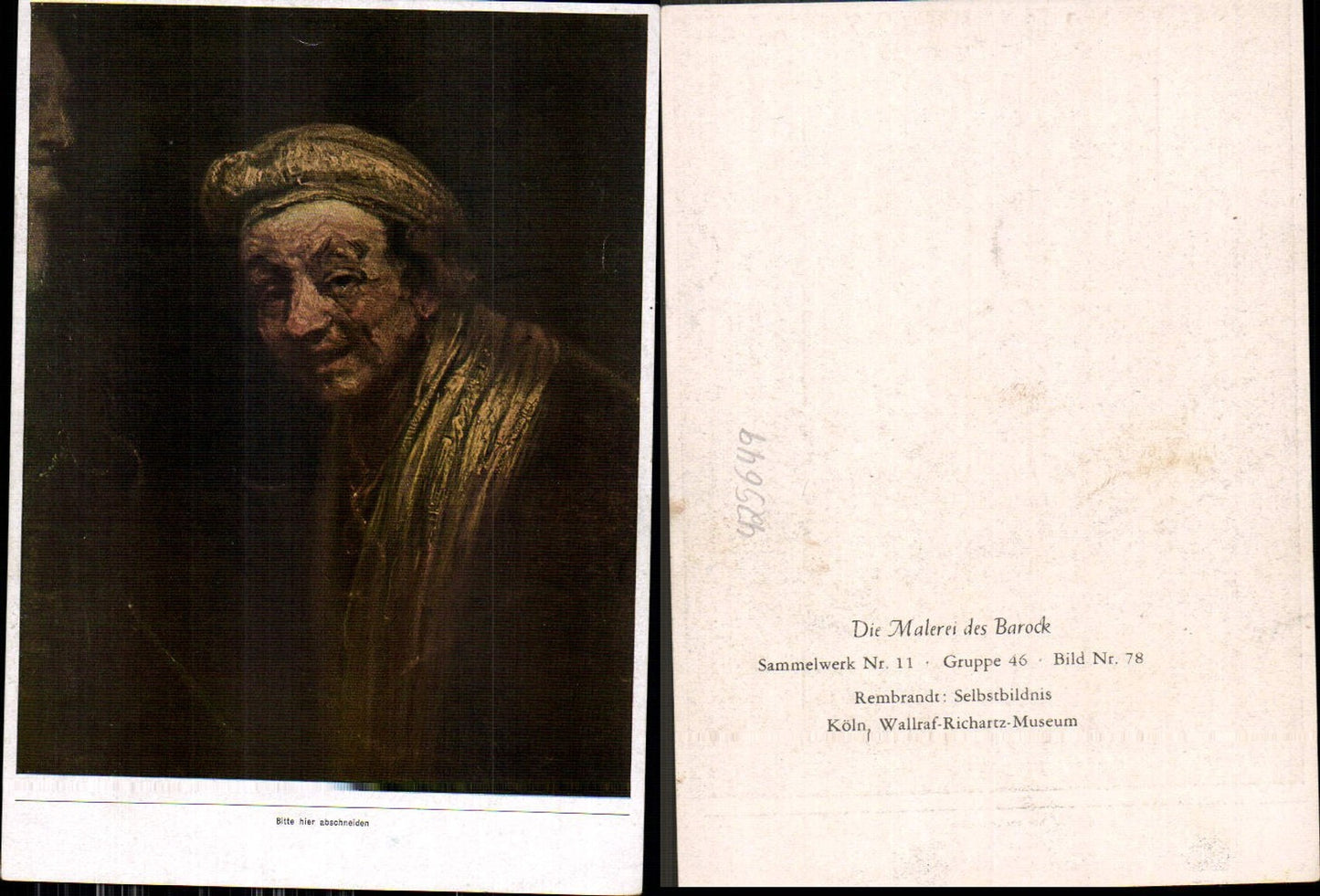 425649,Künstler Ak Rembrandt Selbstbildnis Barock