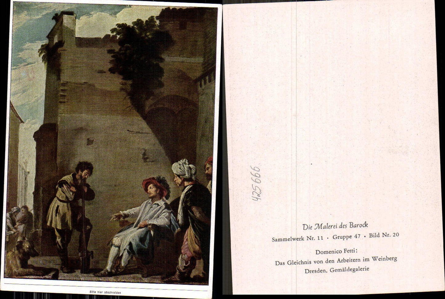425666,Künstler Ak Domenico Fetti Das Gleichnis v. d. Arbeitern im Weinberg Barock