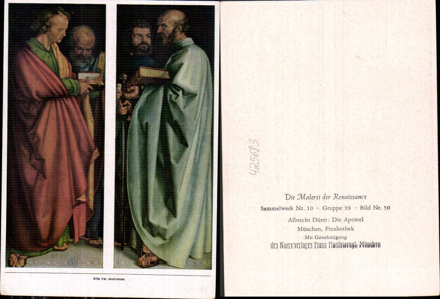425683,Künstler Ak Albrecht Dürer Die Apostel Renaissance