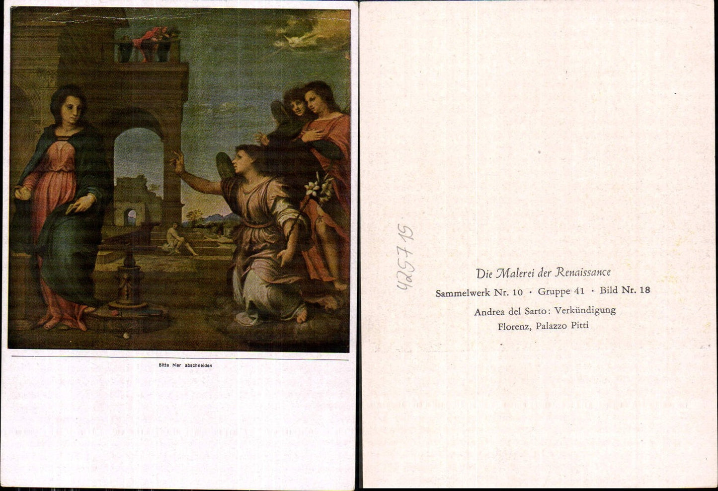 425715,Künstler Ak Andrea del Sarto Verkündigung Renaissance