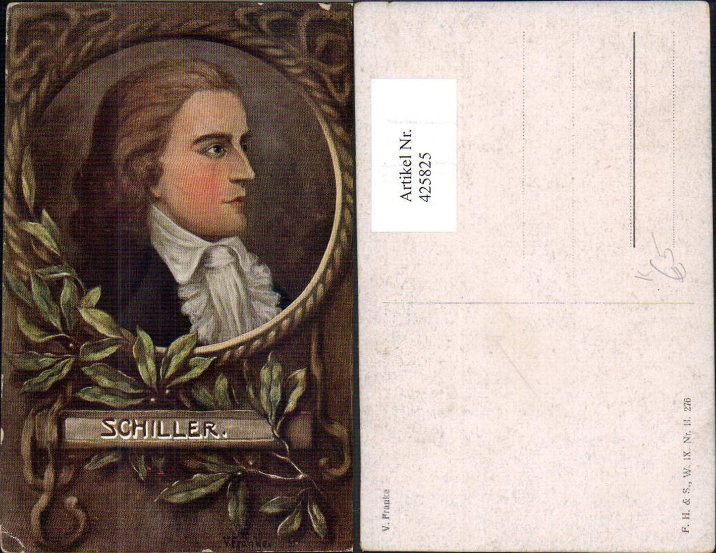 425825,Künstler Ak V. Franke Schiller Kunst Wissenschaft
