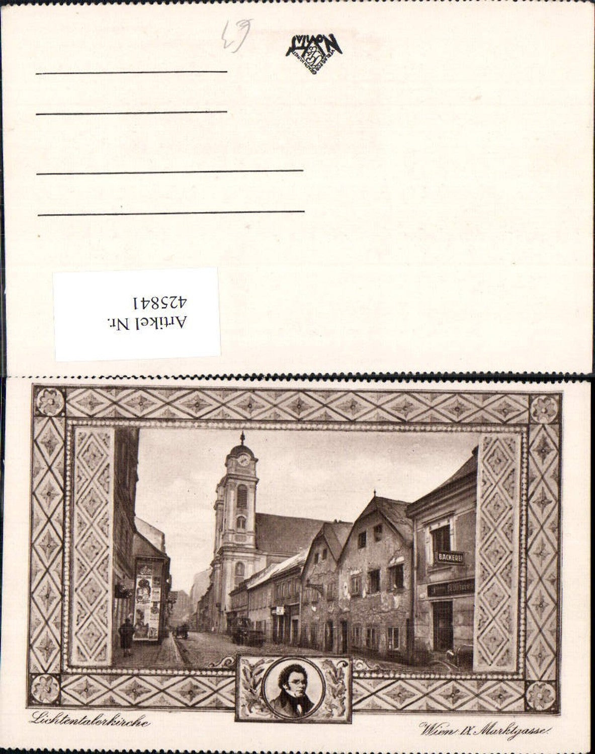 425841,Schubert Lichtentalerkirche Wien Marktgasse Portrait Komponist Musik