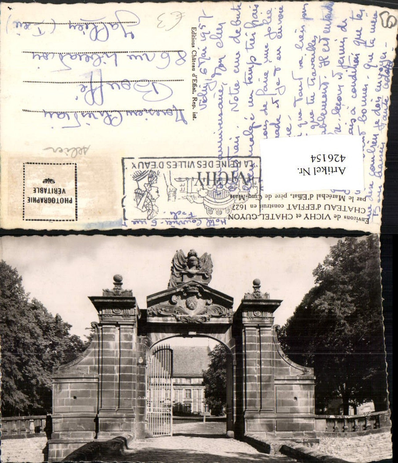 426154,Auvergne Allier Vichy et Chatel-Guyon Chateau d'Effiat Schloss Eingang Tor