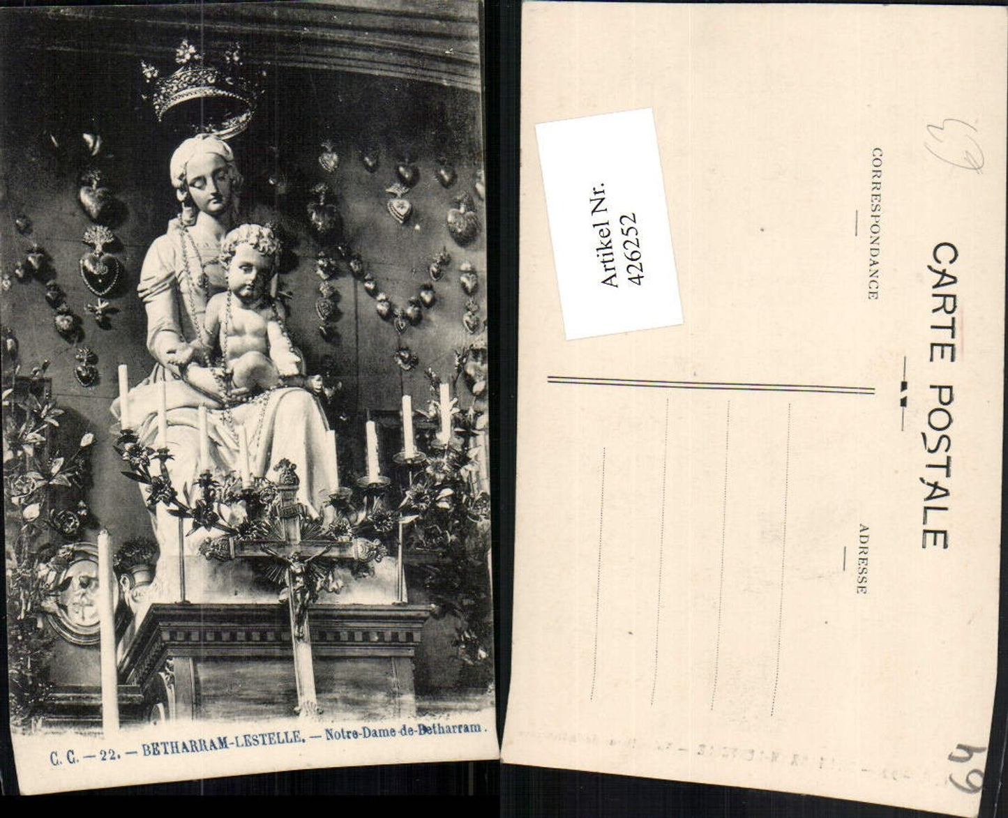 426252,Aquitanien Pyrenees-Atlantiques Betharram-Lestelle Notre-Dame de Betharram Statue