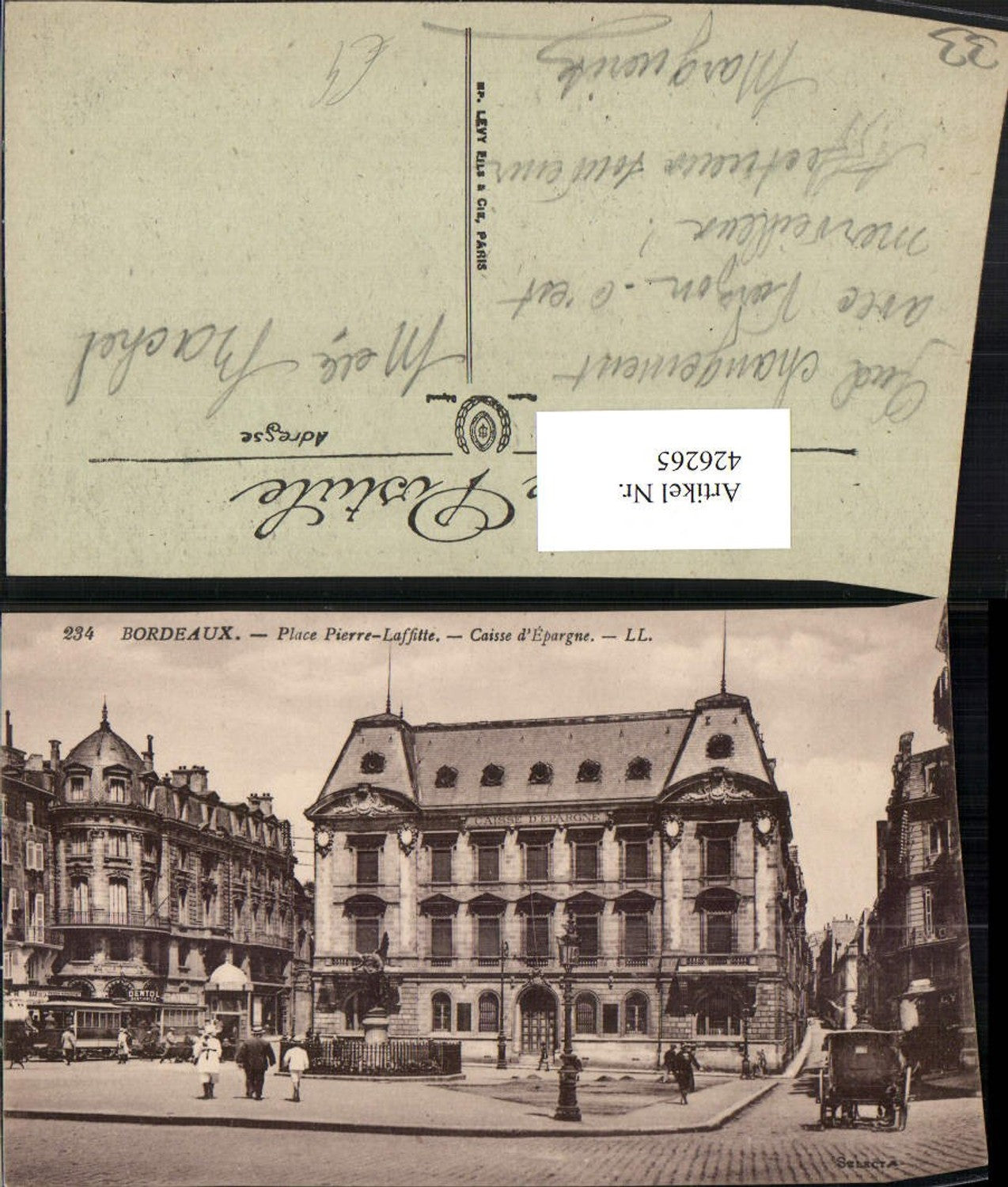 426265,Aquitanien Gironde Bordeaux Place Pierre-Laffitte Caisse Epargne Gebäude