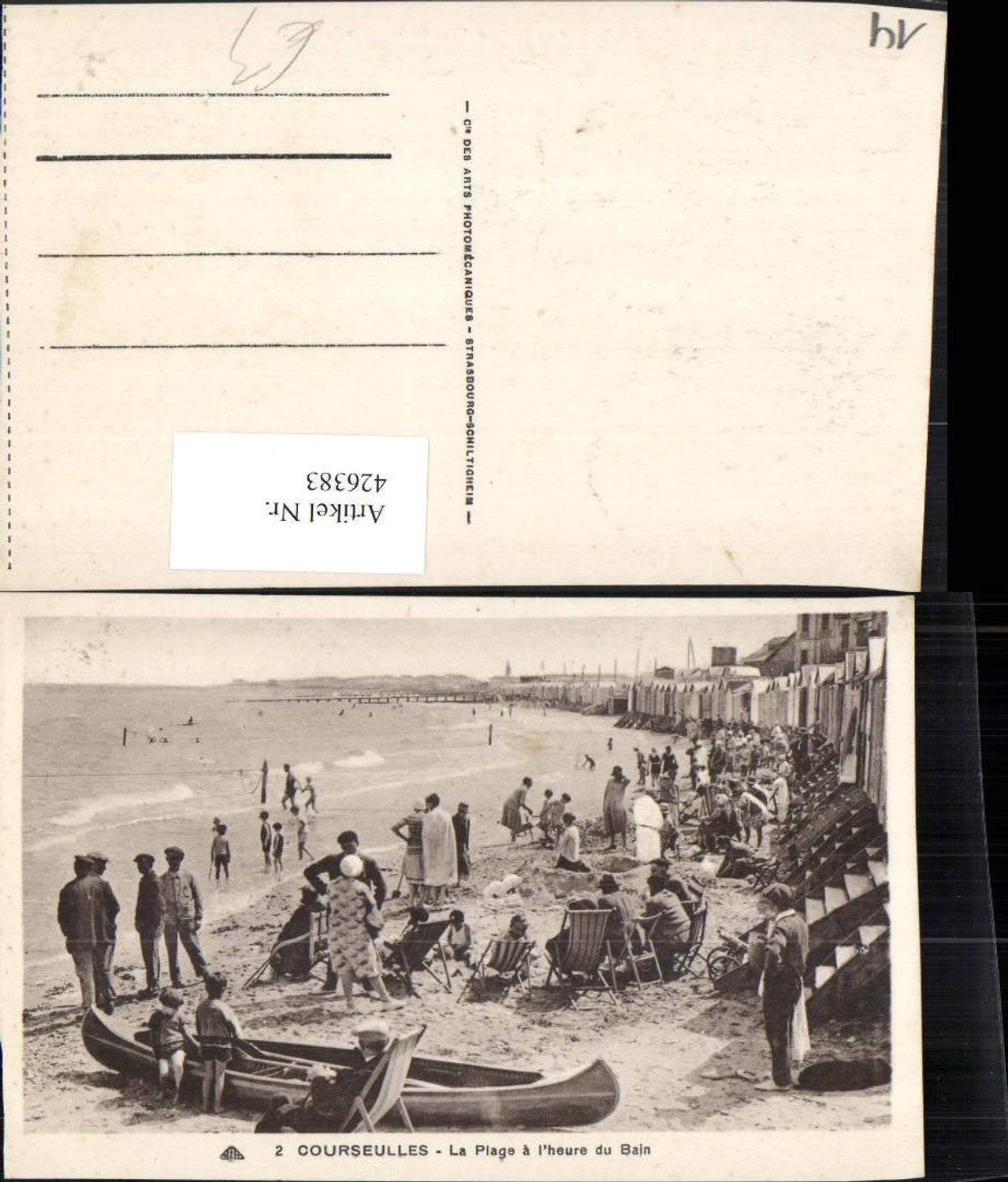 426383,Basse-Normandie Calvados Courseulles La Plage a l'heure du Bain Strand Strandleben