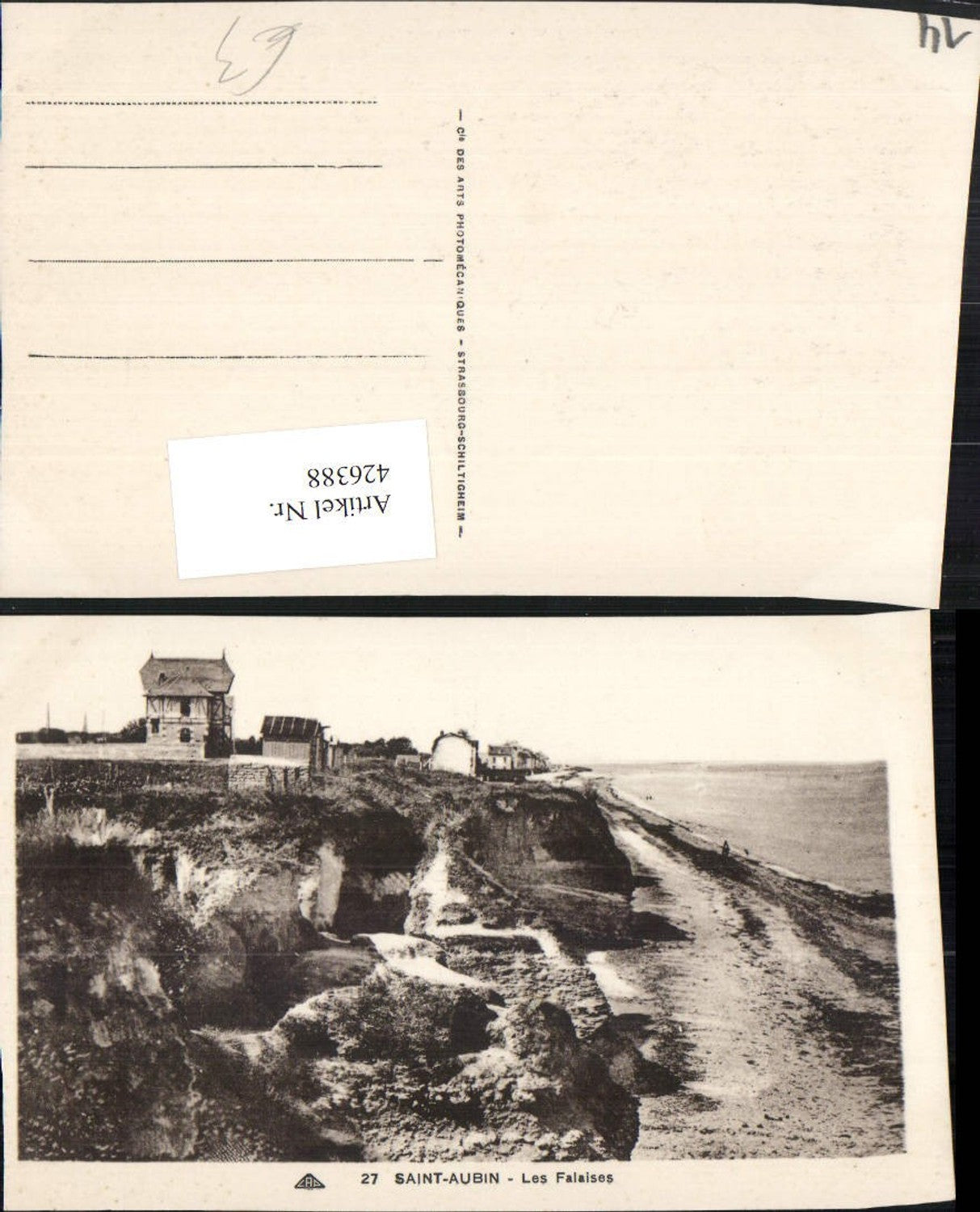 426388,Basse-Normandie Calvados Saint-Aubin Les Falaises Küste Klippe