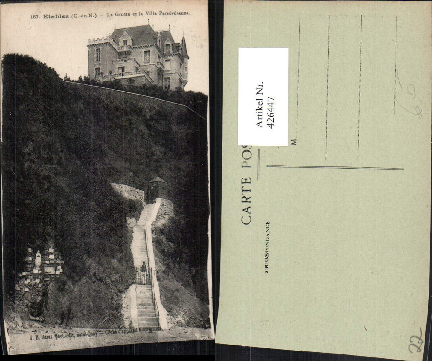 426447,Bretagne Cote-Amor Etables La Grotte et la Villa Perseveranza