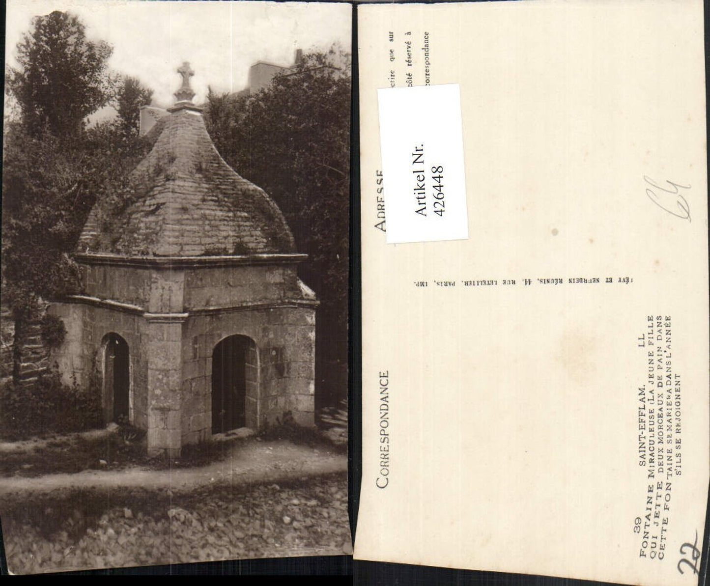 426448,Bretagne Cote-Amor Saint-Efflam Fontaine Miraculeuse Brunnen