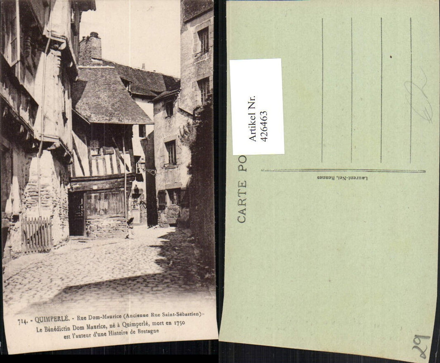 426463,Bretagne Finistere Quimperle Rue Dom-Maurice Gasse
