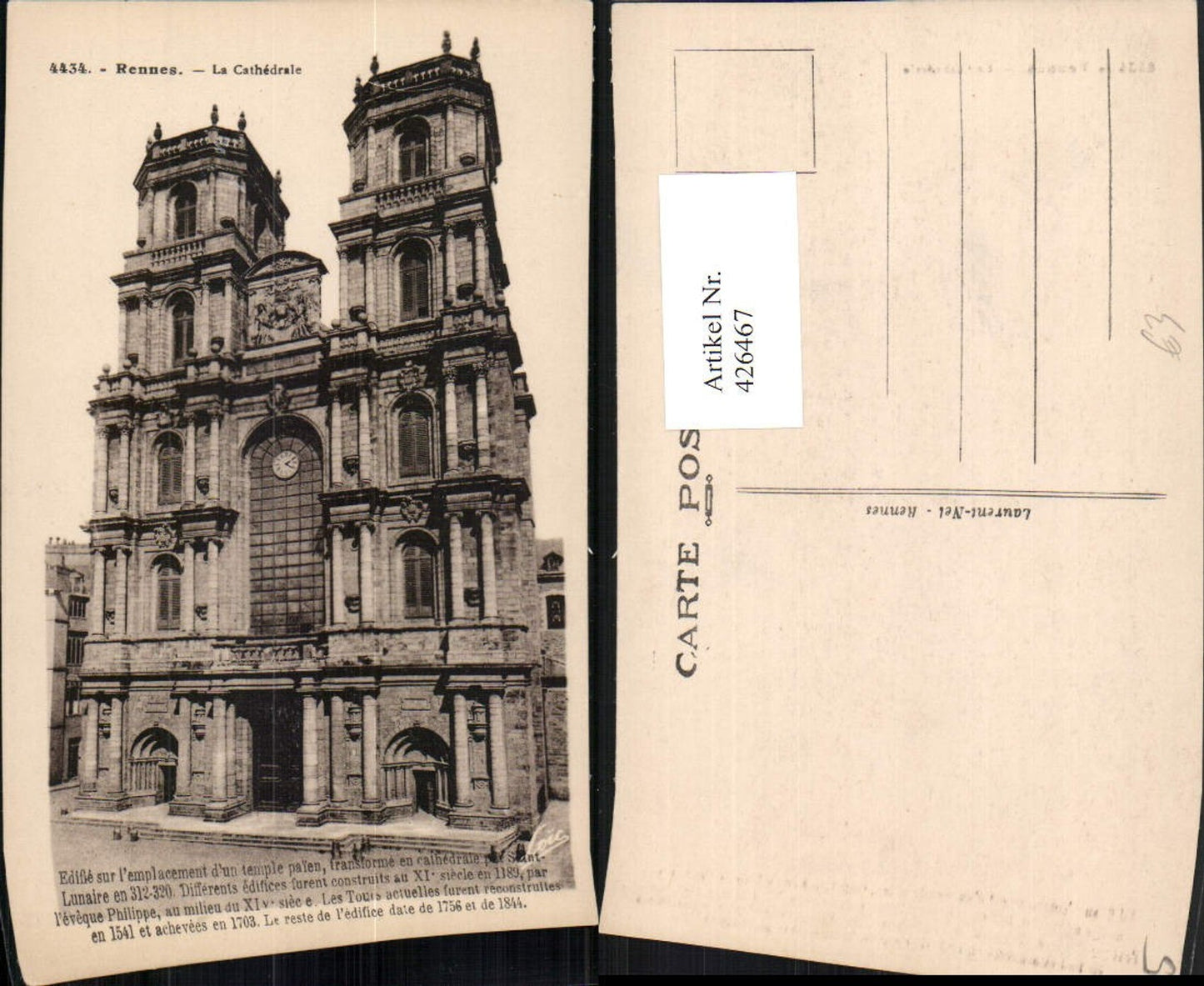 426467,Bretagne Ille-et-Vilaine Rennes La Cathedrale Kirche
