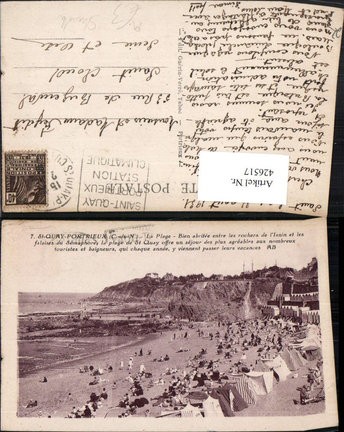 426517,Bretagne Cote-Amor St-Quay-Portrieux La Plage Strand Strandleben