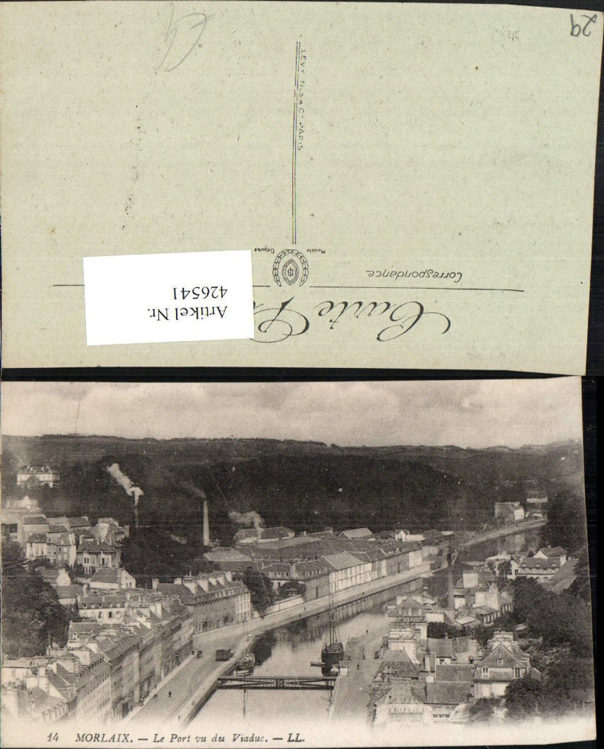 426541,Bretagne Finistere Morlaix Le Port vu du Viaduc Teilansicht