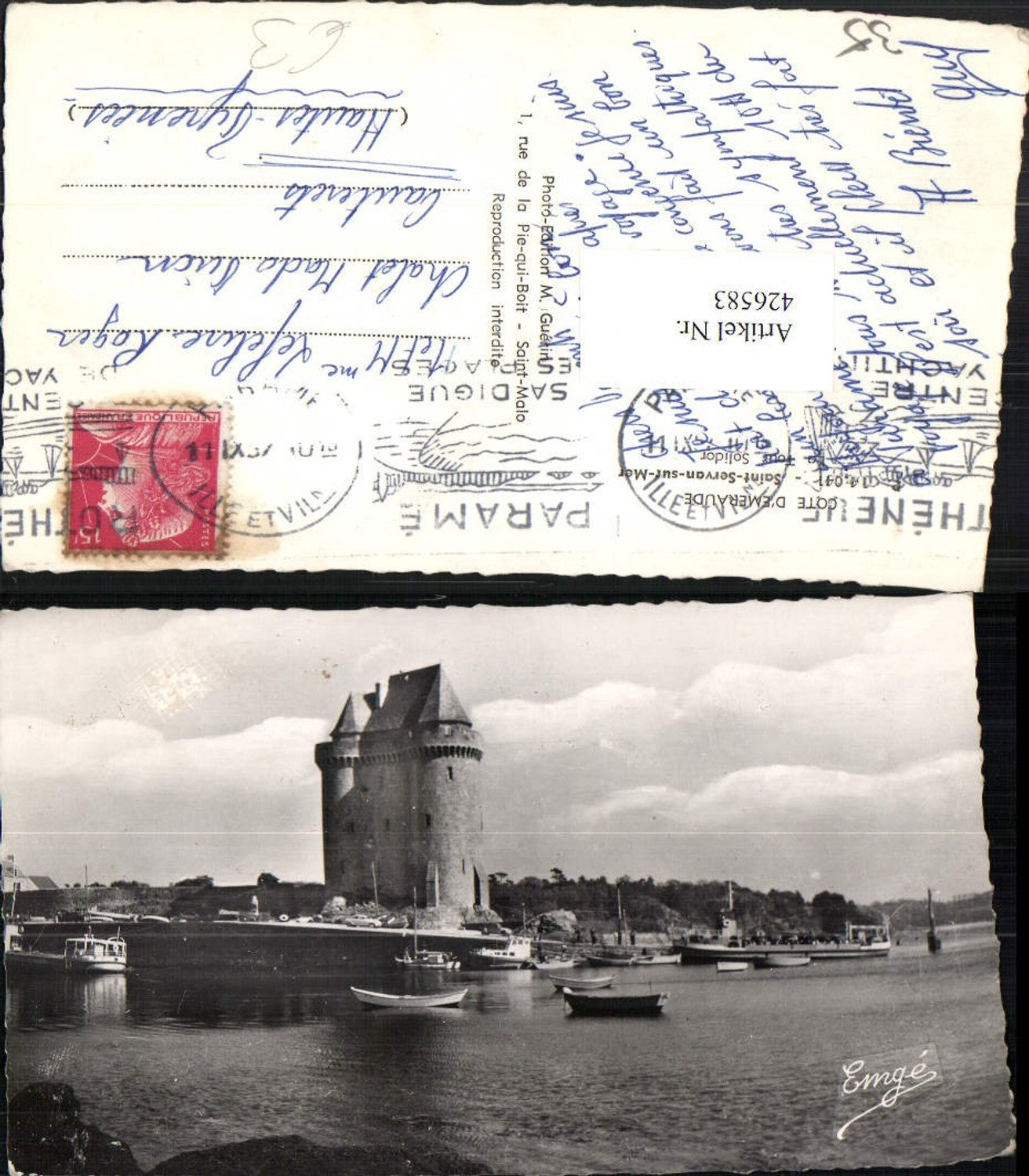 426583,Bretagne Ille-et-Vilaine Saint-Servan-sur-Mer Tour Solidor Turm Boote