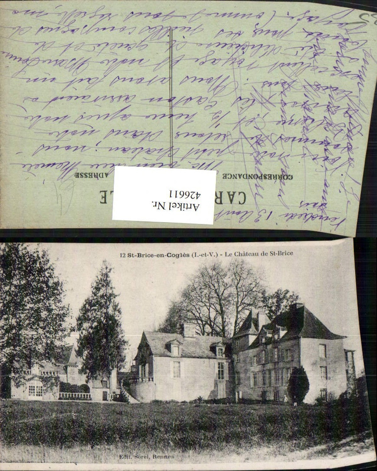 426611,Bretagne Ille-et-Vilaine St-Brice-en-Cogles Le Chateau Schloss