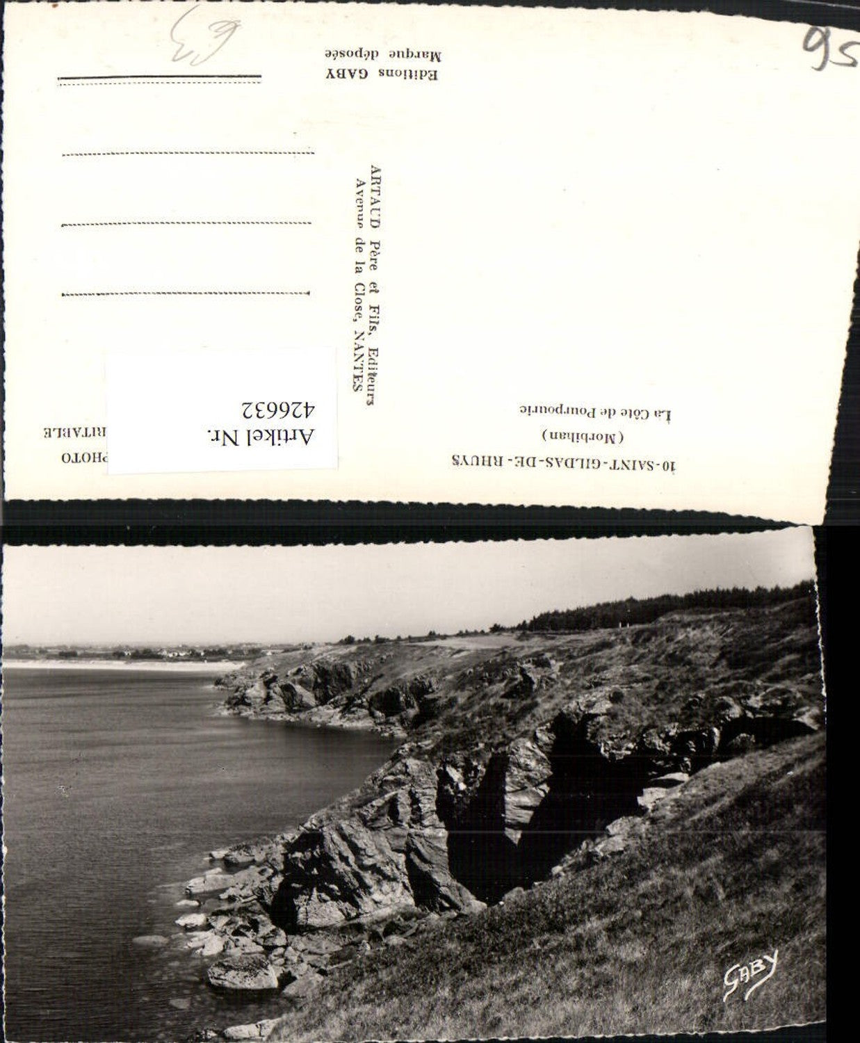 426632,Bretagne Morbihan Saint-Gildas-de-Rhuys La Cote de Pourpourie Küste