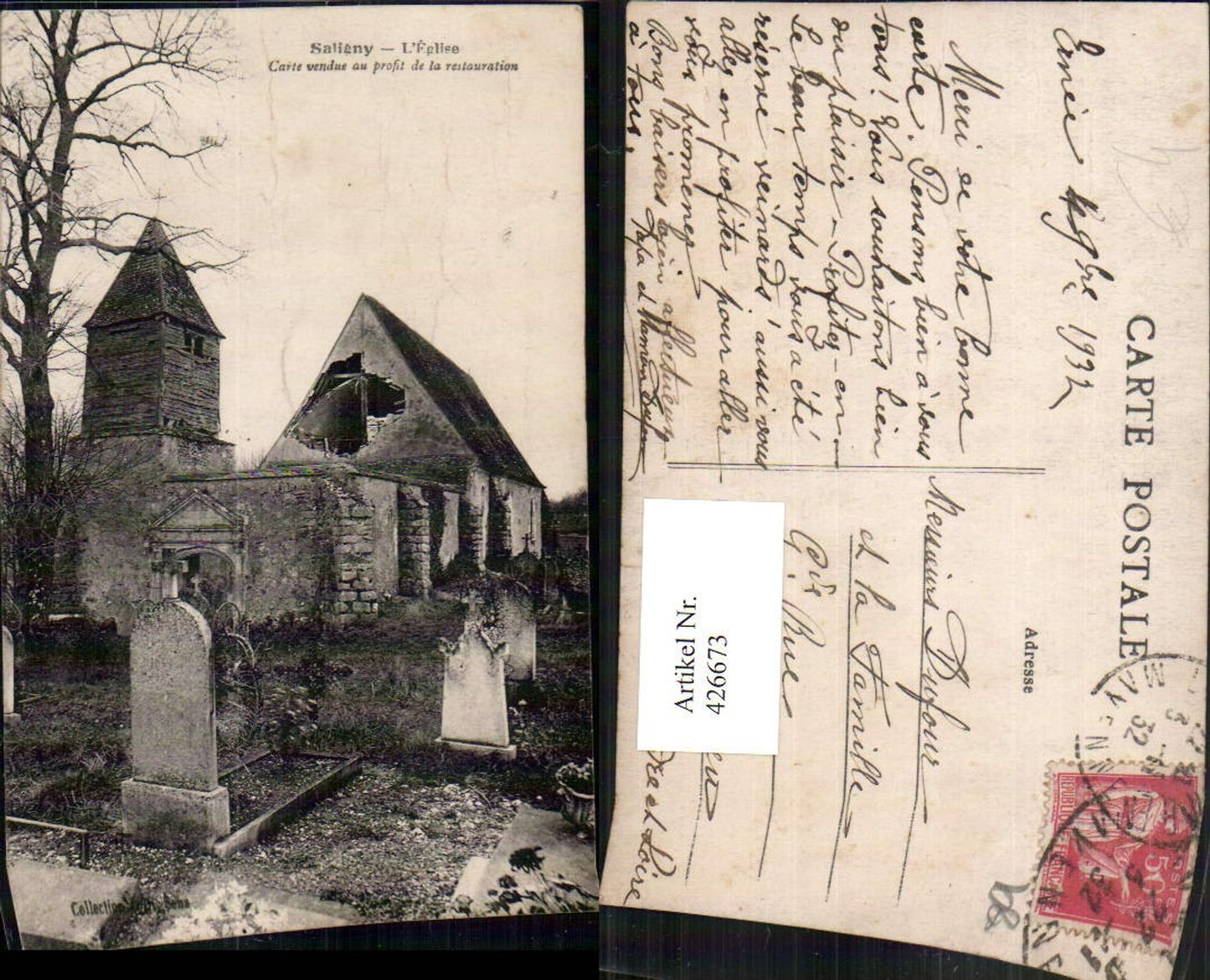 426673,Burgund Yonne Saligny L'Eglise Kirche Friedhof