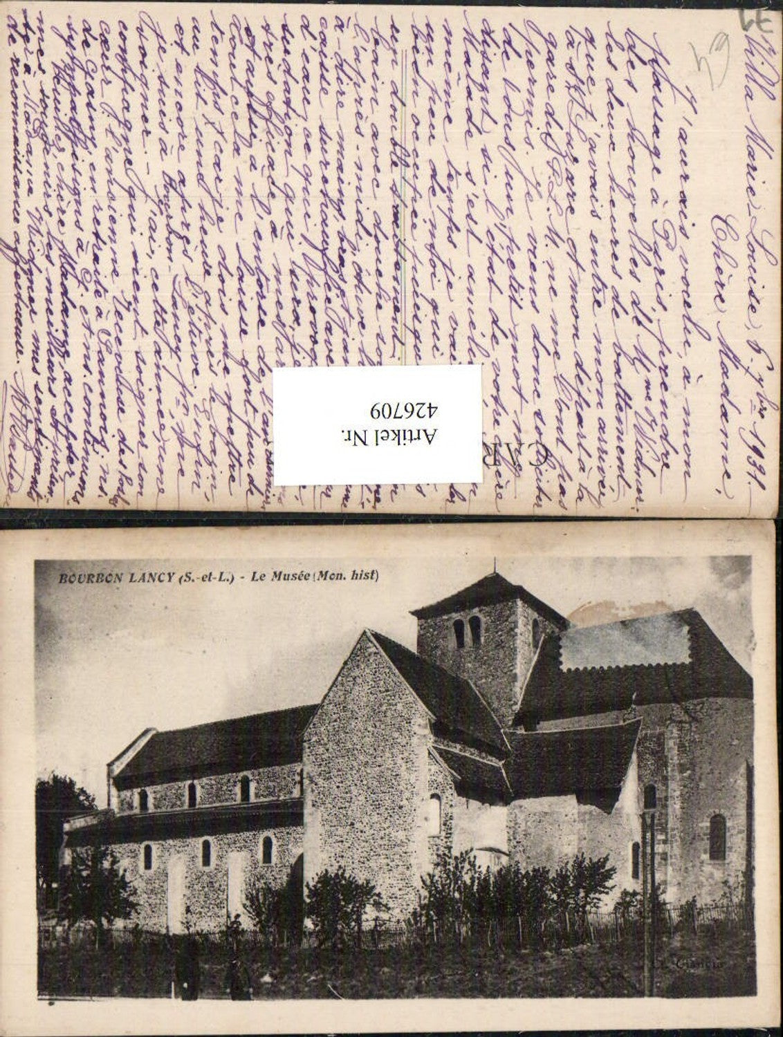 426709,Burgund Saone-et-Loire Bourbon Lancy Le Musee Museum Kirche