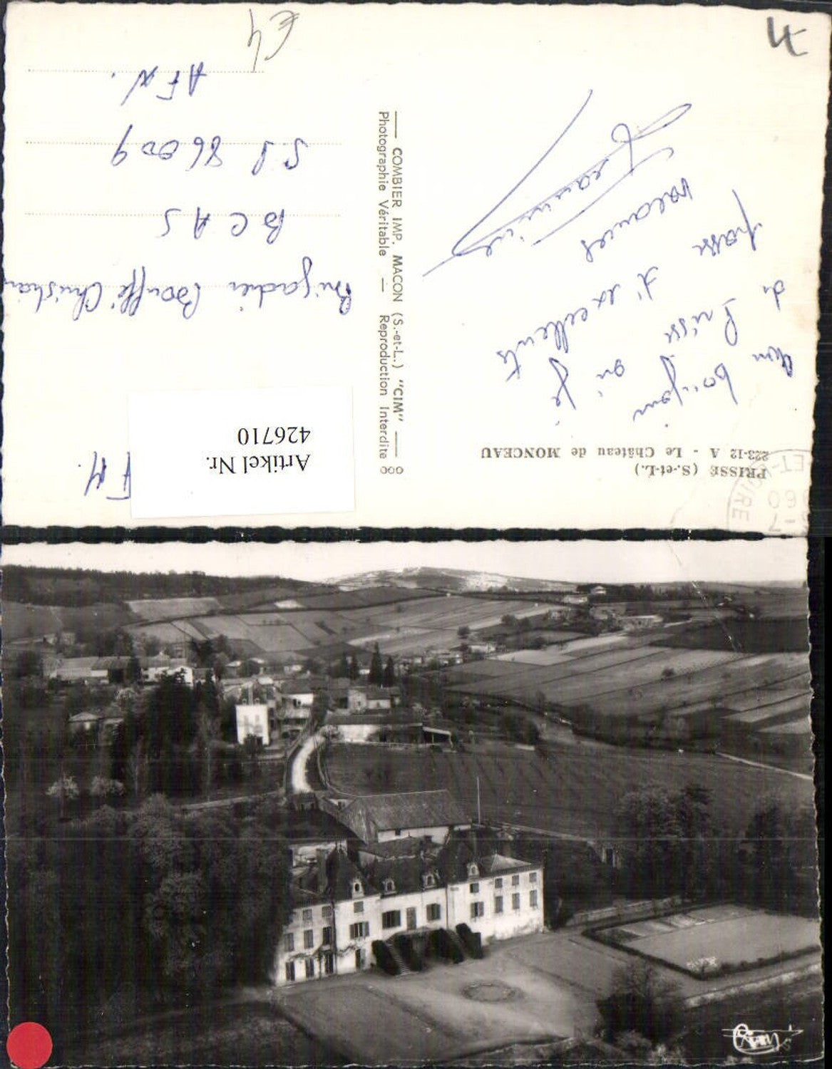 426710,Burgund Saone-et-Loire Prisse Le Chateau de Monceau Schloss