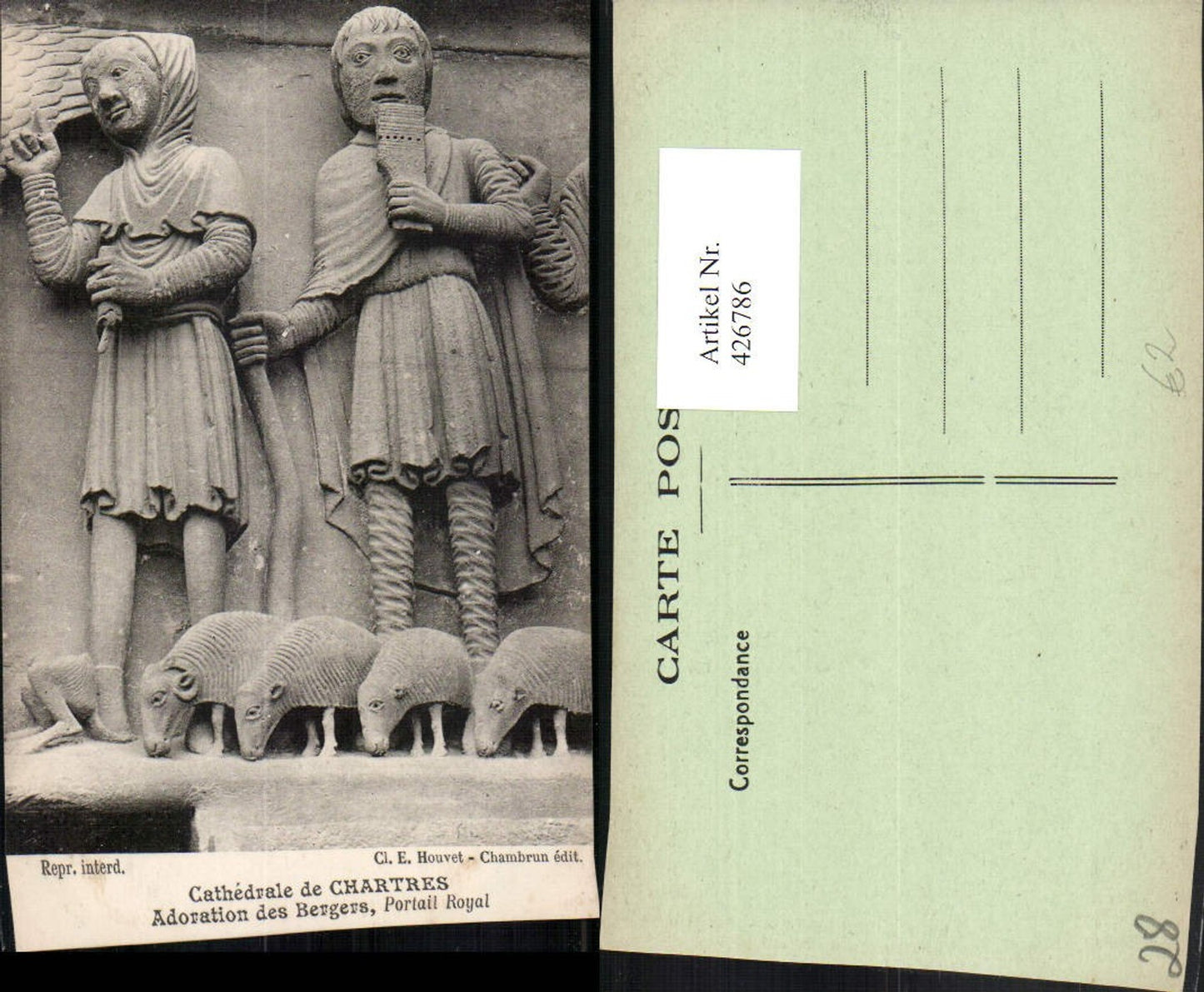 426786,Centre Eure-et-Loir Chartres Cathedrale Adoration des Berges Statuen