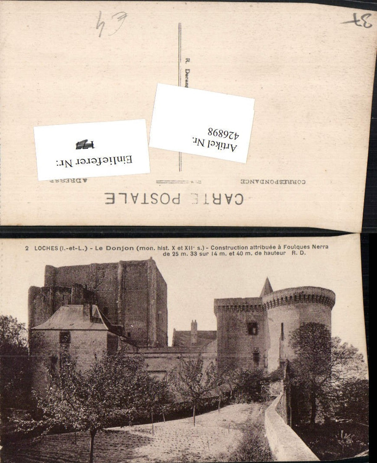 426898,Centre Indre-et-Loire Loches Le Donjon Burg