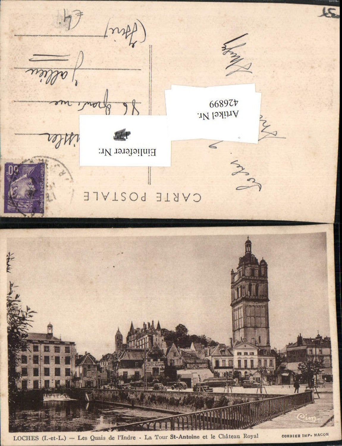 426899,Centre Indre-et-Loire Loches Tour St-Antoine et le Chateau Royal Turm