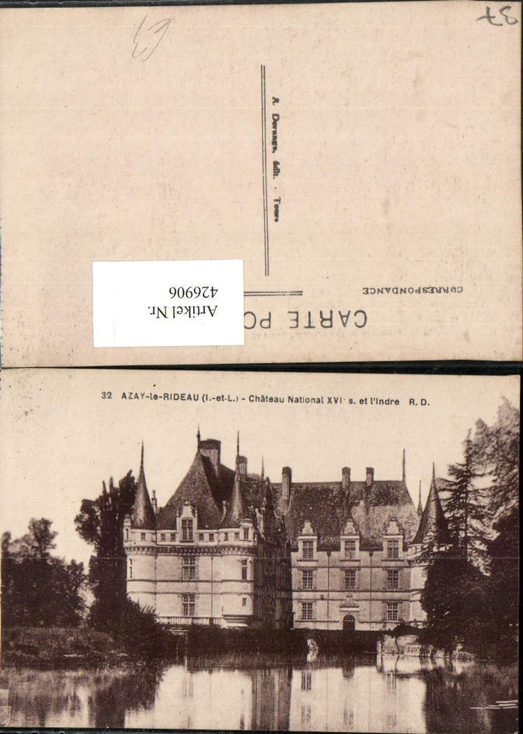 426906,Centre Indre-et-Loire Azay-le-Rideau Chateau National Schloss