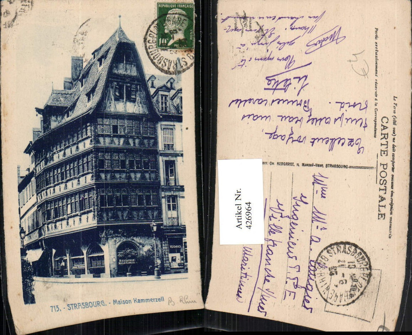 426964,Elsass Bas-Rhin Strasbourg Straßburg Maison Kammerzell