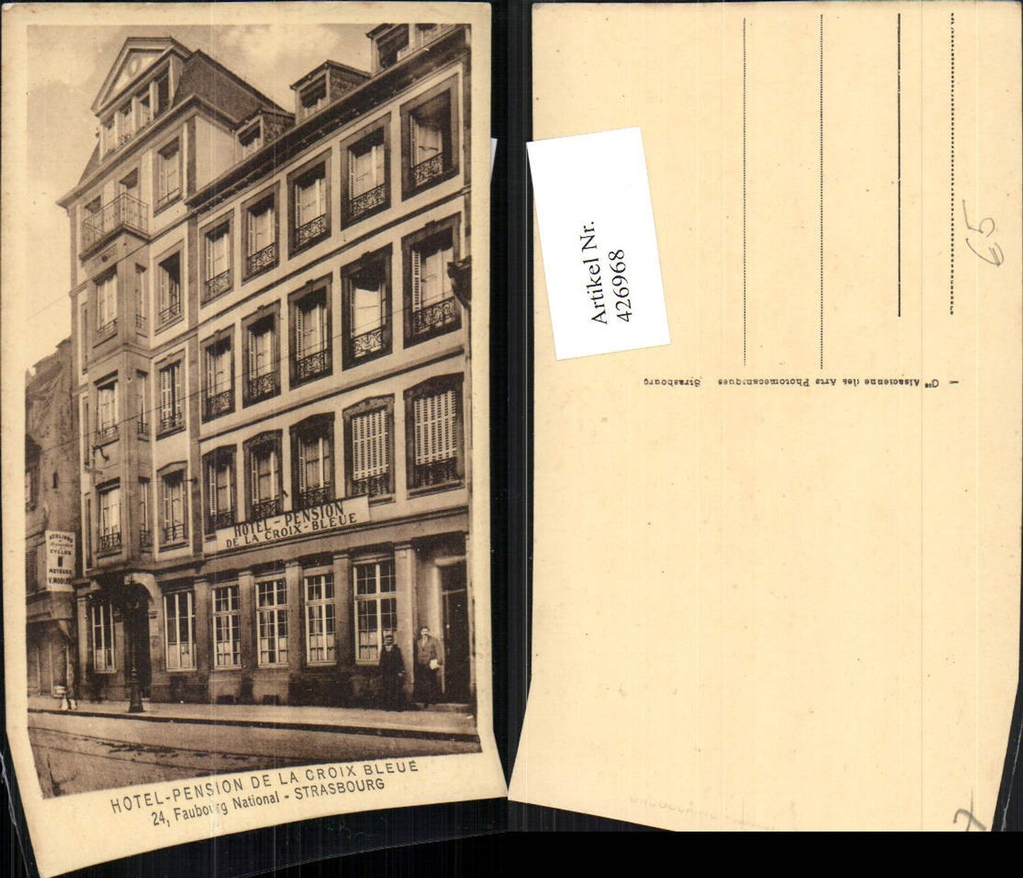 426968,Elsass Bas-Rhin Strasbourg Straßburg Hotel Pension de la Croix Bleue