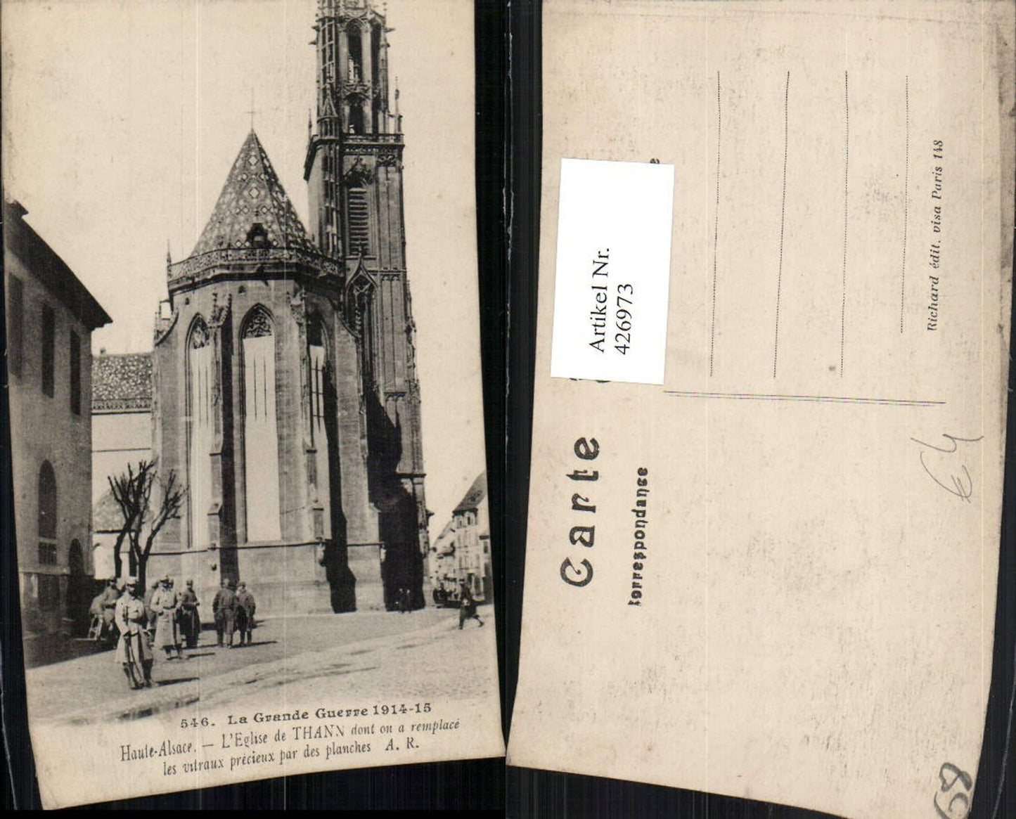 426973,Elsass Haut-Rhin Thann L'Eglise Kirche