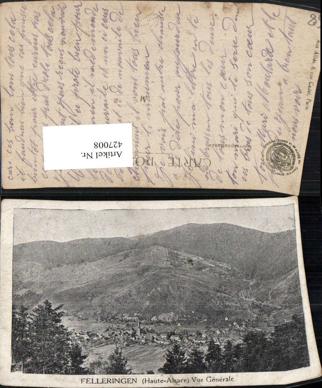 427008,Elsass Haut-Rhin Felleringen Vue Generale Totale