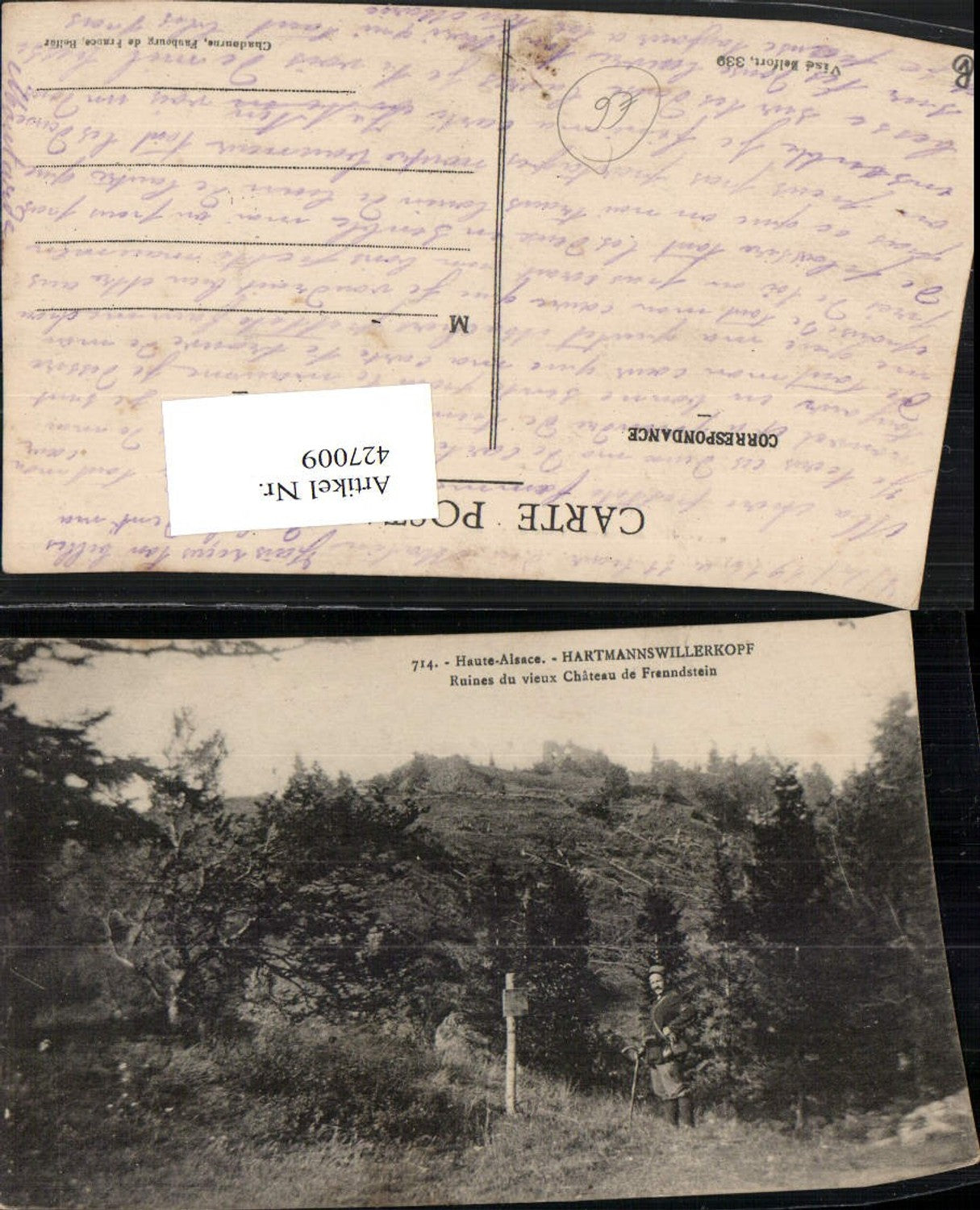 427009,Elsass Haut-Rhin Hartmannswillerkopf Ruines du Chateau de Frenndstein
